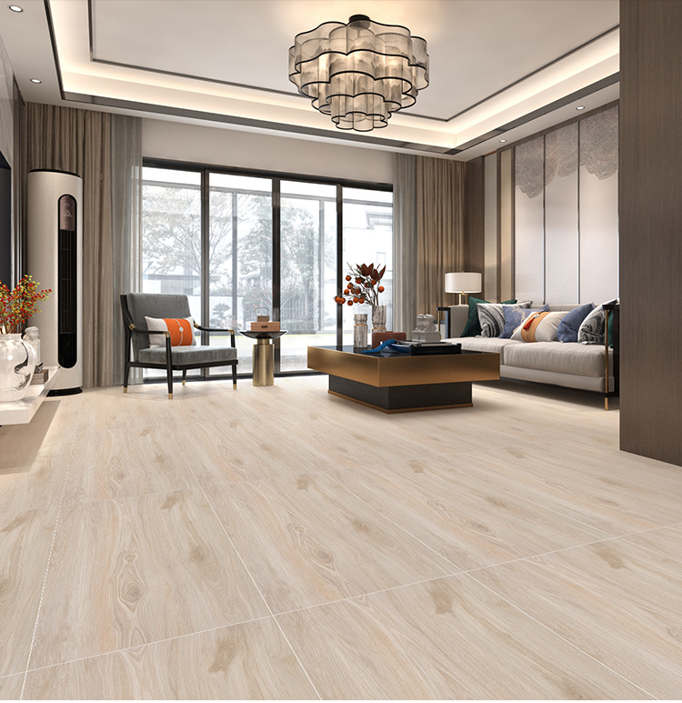 600x1200 wood grain ceramic tile imitation solid wood living room Nordic bedroom wood floor tile large board Japanese cream style