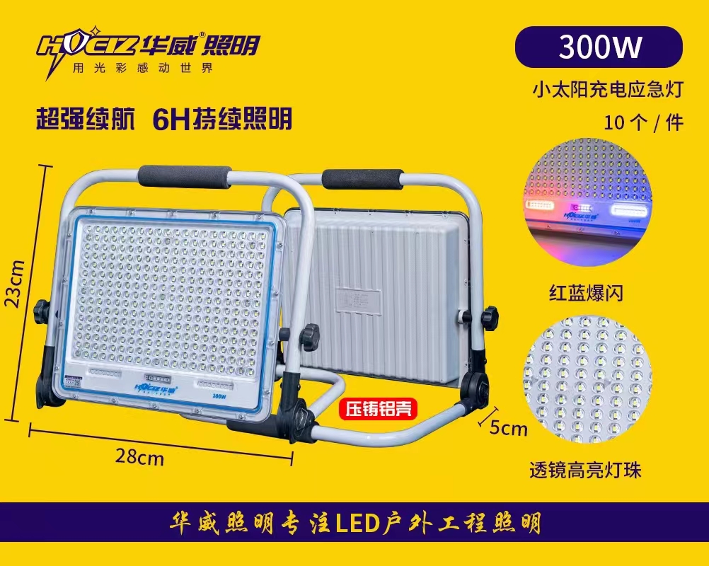 Manufacturer of Jiuyi Time High Brightness Solar Charging Emergency Floodlight