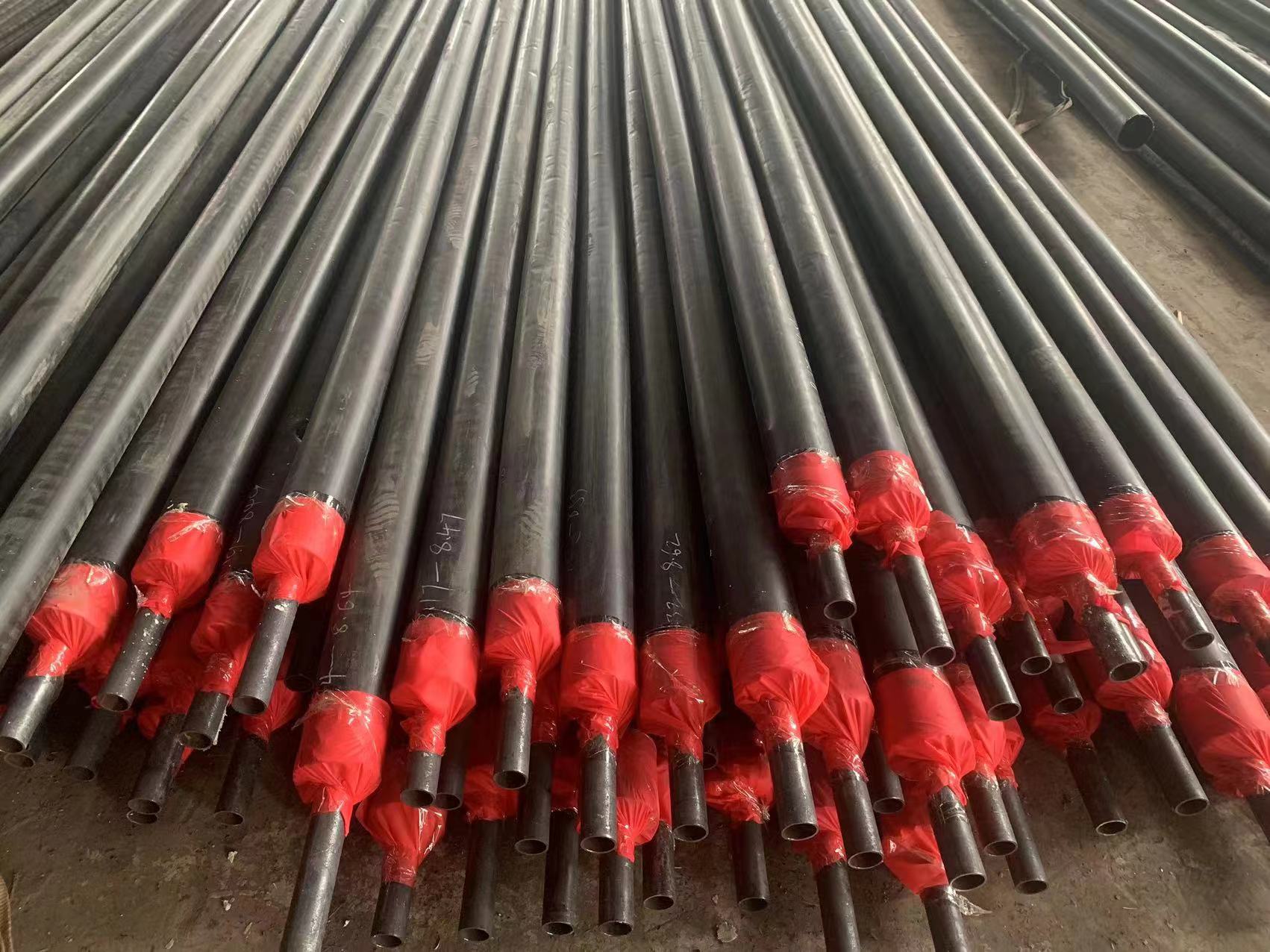 Fangda anti-corrosion and insulation steel pipe manufacturer plastic sleeve steel insulation pipe prefabrication direct buried cold and hot water polyurethane foam