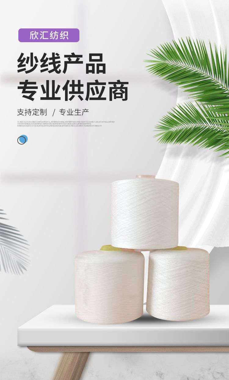 Xinhui Textile Polyester Viscose Yarn 21 Thread Organic cotton Viscose Yarn Viscose Color Spinning Knitting Woven Spot Wholesale
