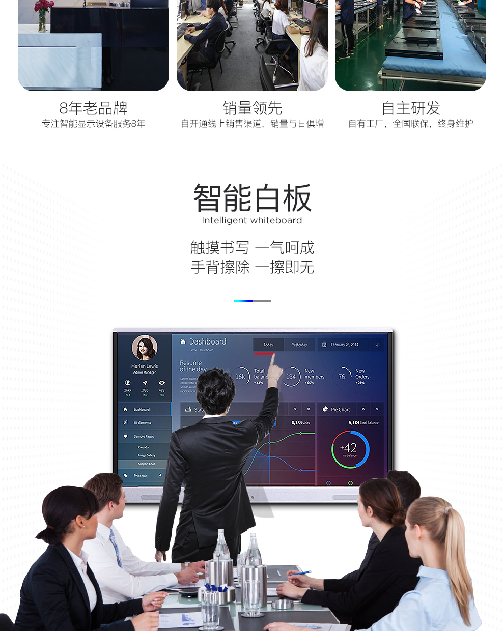 85 inch touch screen teaching integrated machine, TV, multimedia, electronic whiteboard, intelligent large screen for kindergarten classrooms