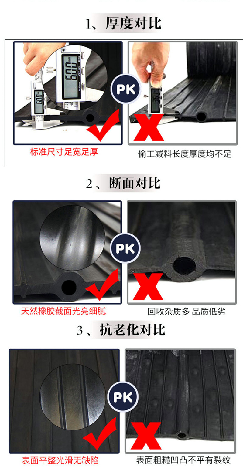 Customized support for embedded rubber waterstops for tunnel construction joints in hydraulic engineering with water expansion waterstops