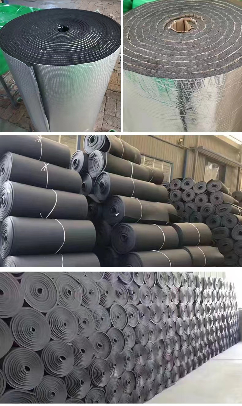 B1 grade rubber plastic insulation board, self-adhesive sound absorption and noise reduction rubber plastic board, pipeline insulation, fireproof rubber plastic cotton