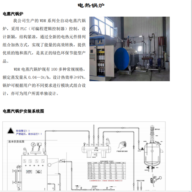 0.5 ton electric steam boiler WDR0.5-0.7 horizontal fully automatic electric heating steam boiler
