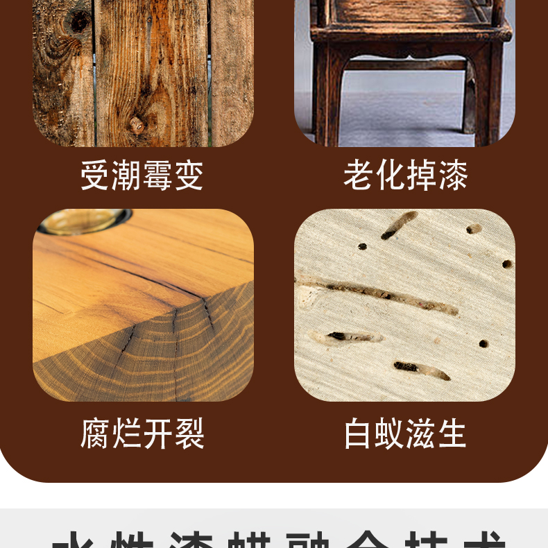 Wood wax oil anti-corrosion wood oil high hardness solid wood transparent color furniture flooring water-based semi matte wood coatings wholesale