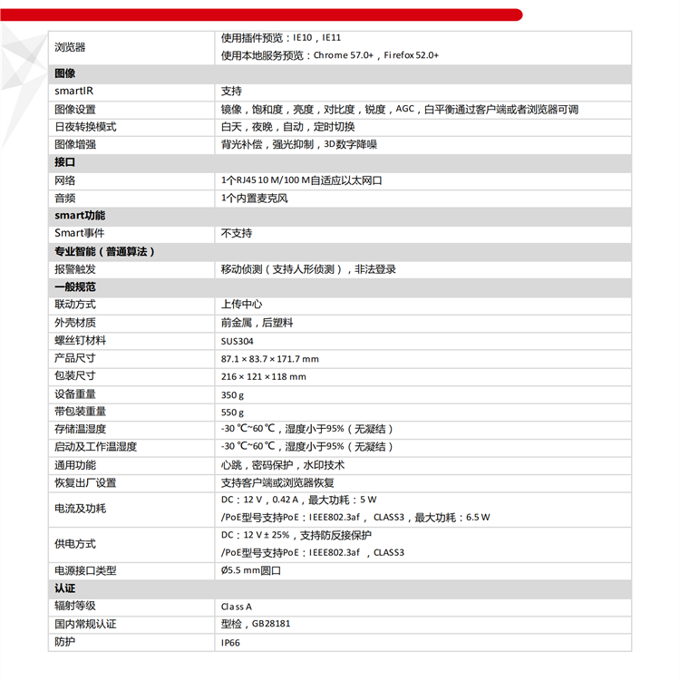 Haikang supports white light infrared dual fill network camera DS-IPC-B13HV3-LA