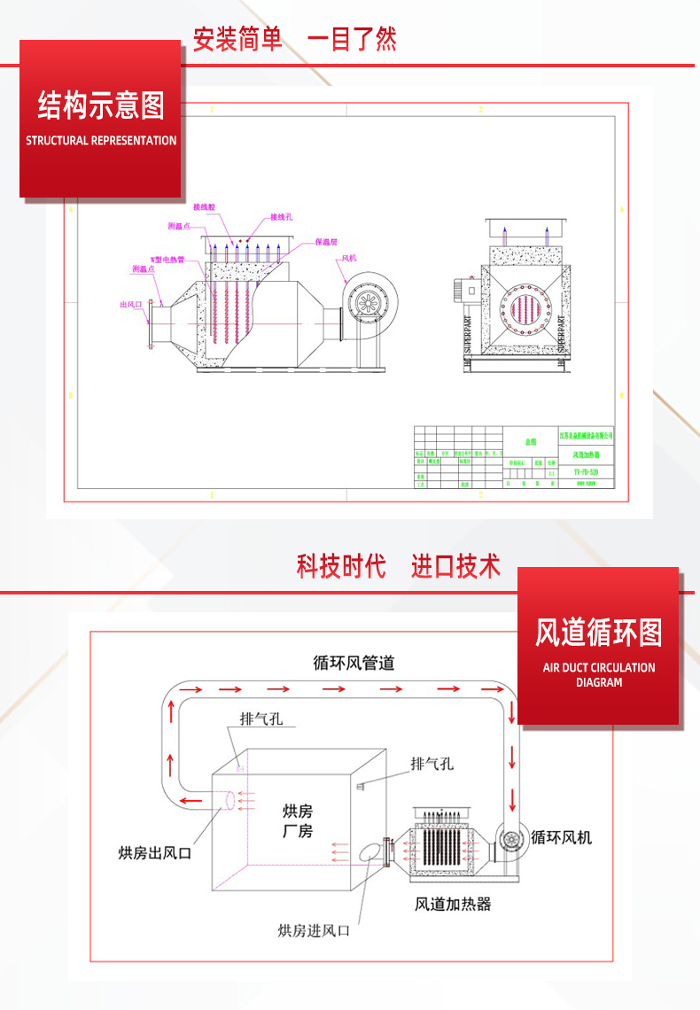 Industrial RTO high-temperature air incinerator air duct heater, exhaust gas catalytic furnace manufacturer air heater