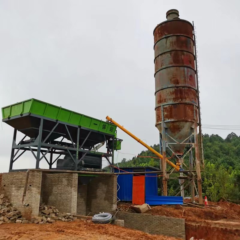 Asia League Heavy Industry Mobile Mixer Free Foundation Concrete Mixing Station Batching Integrated Station