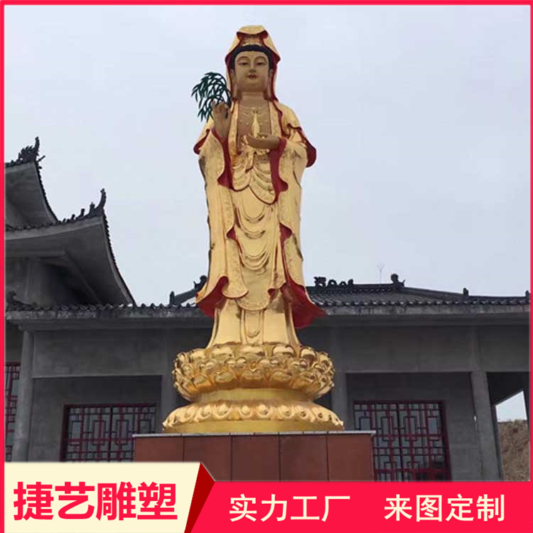 Large bronze Cintāmaṇicakra Buddha is not empty, silk Guanyin horse head Guanyin Zhunti Guanyin bronze Buddha customized