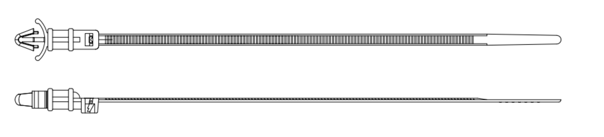 High pin type nylon binding material fixed on the base plate self-locking disposable Cable tie