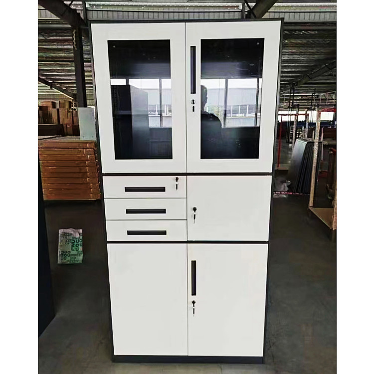 Jieshun Cabinet Industry's four door storage cabinet, iron sheet file cabinet, color changing cabinet, supplied on demand