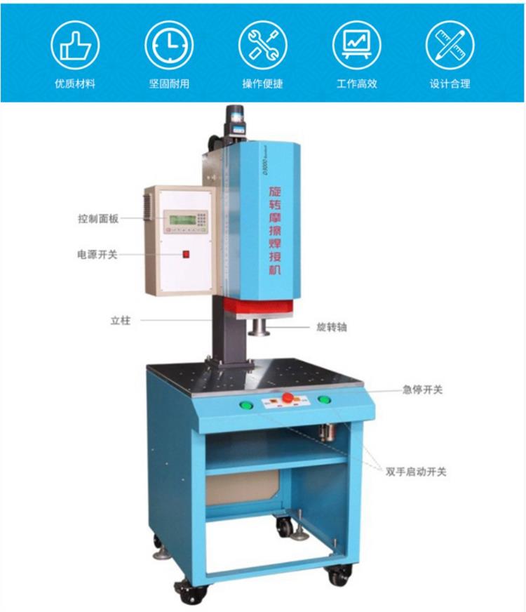 Rotary friction welding machine products are sold nationwide. The non-woven fabric clothing material is excellent, and the servo positioning welding machine is used for welding