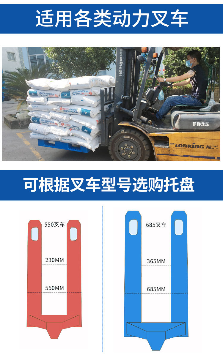 Chuanzi Grid Pallet Four Sides Fork Storage Plastic Pallet Factory Rubber Card Board Transportation Turnover Use 1212