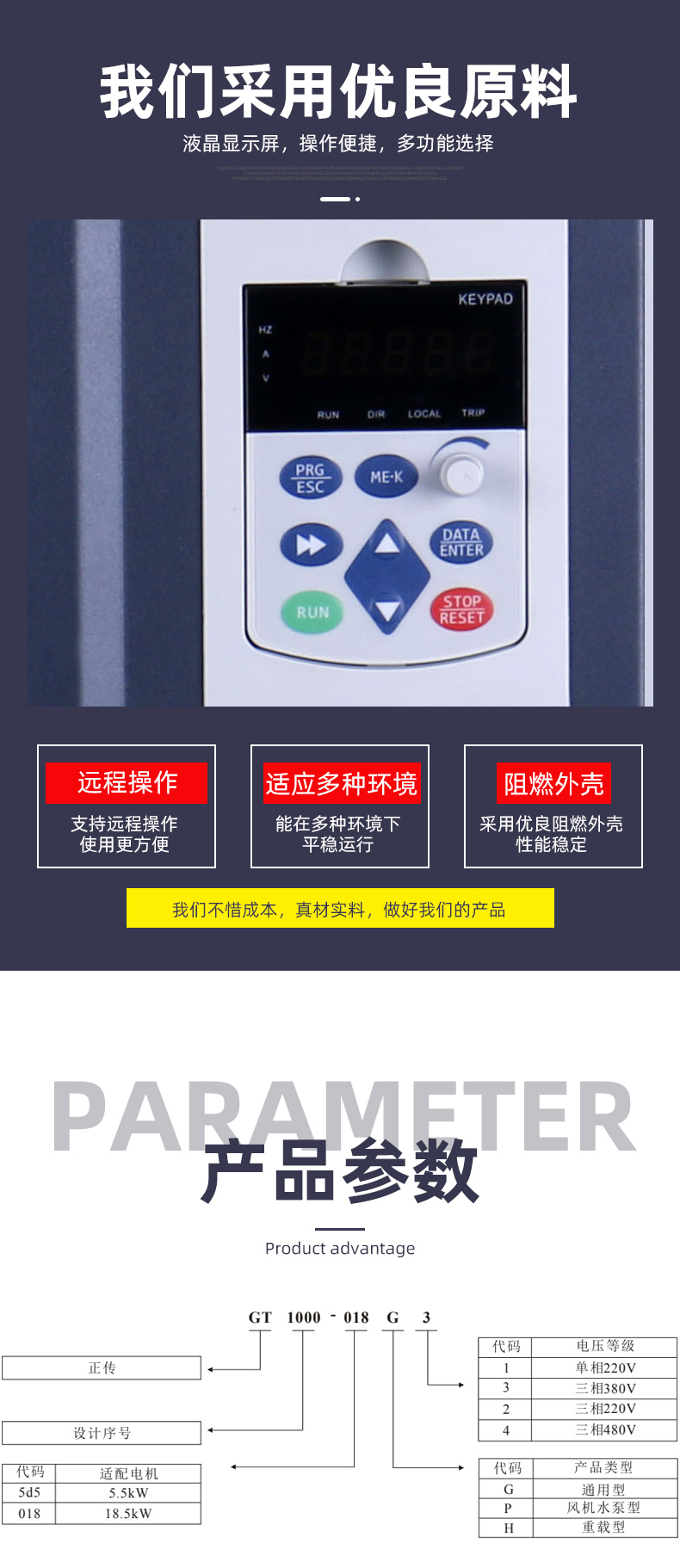 Frequency converter, forward drive, frequency converter, GT1030 high-performance vector universal stock