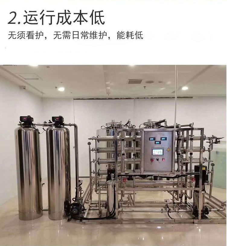 1 ton secondary reverse osmosis pure water treatment equipment professionally customized by Xinwei Source Factory