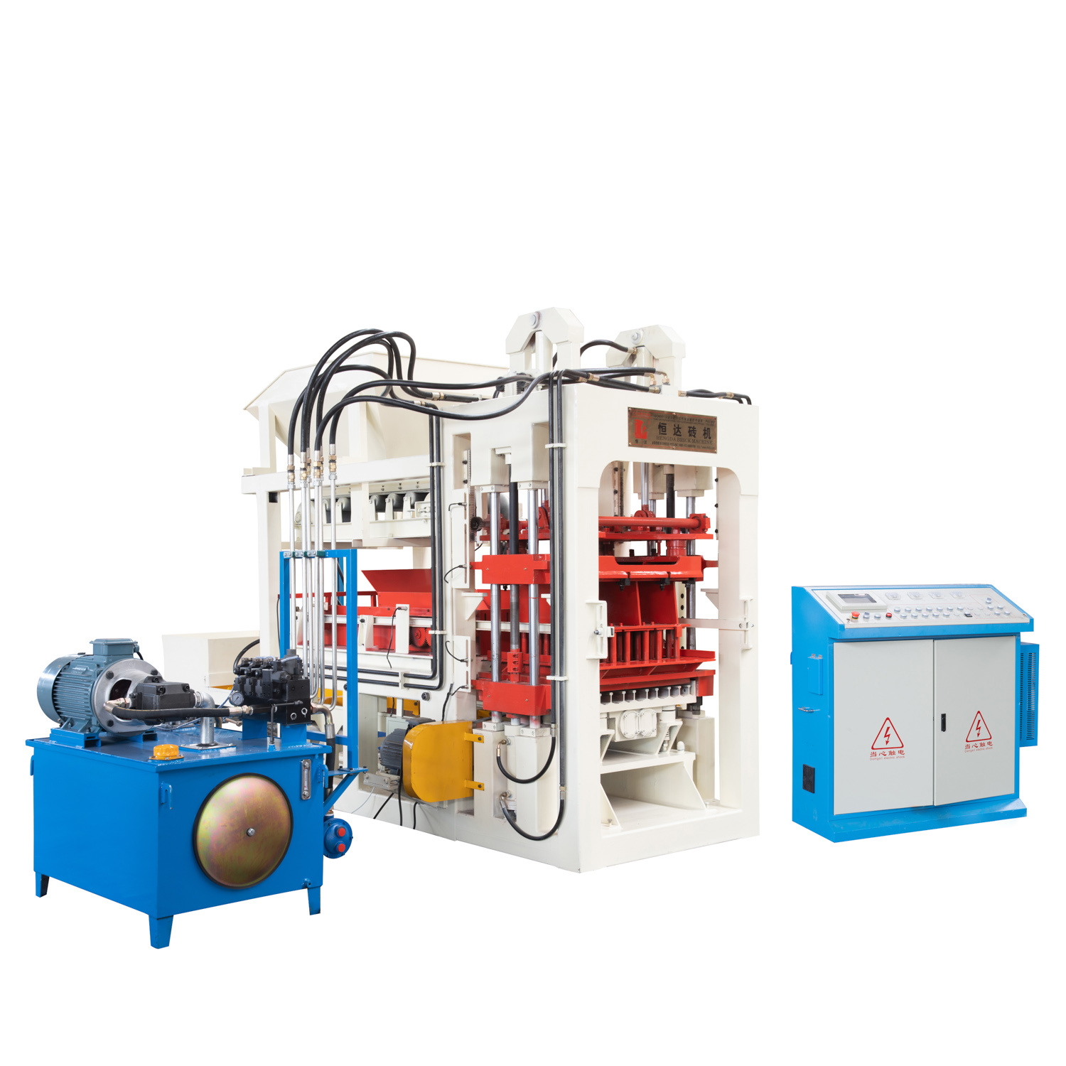 Hengda 8 Cement Hollow Block Brick Machine Hydraulic Cement Block Equipment Fully Automatic Cement Brick Machine