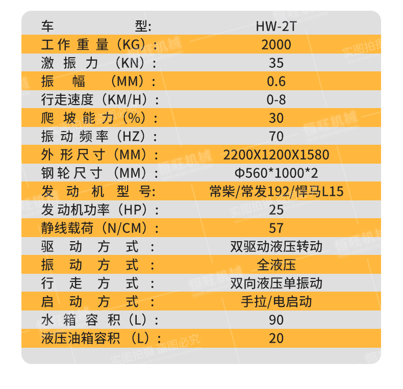 Hengwang HW-2T full hydraulic roller for asphalt road surface compaction, playground compactor, leveling and road repair