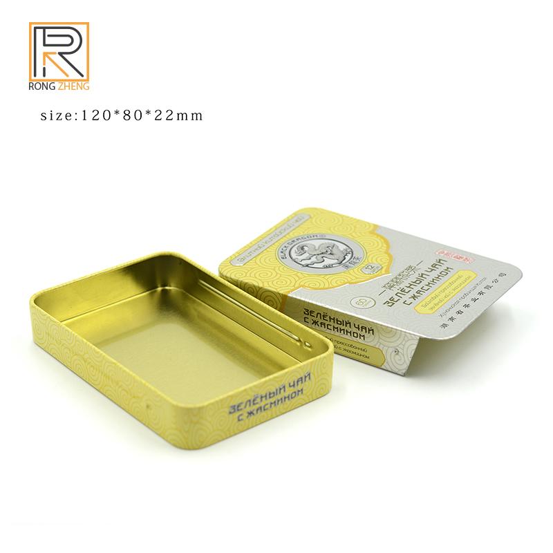 Iron box and tin can manufacturer, sliding cover ginseng slices packaging, metal cans, compression candy, push pull box customization