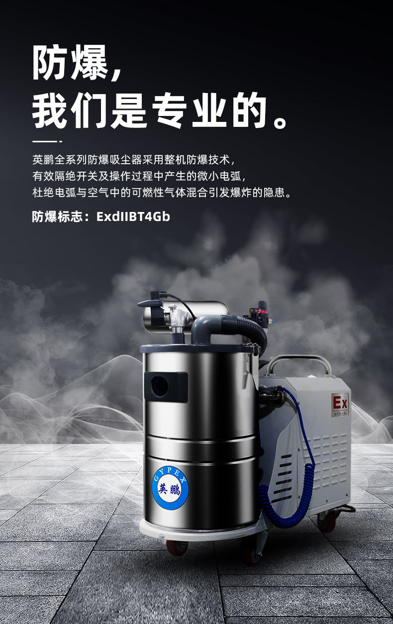 Yingpeng explosion-proof vacuum cleaner 1300W 30L high-power industrial explosion-proof vacuum cleaner EXP1-10YP-13DL