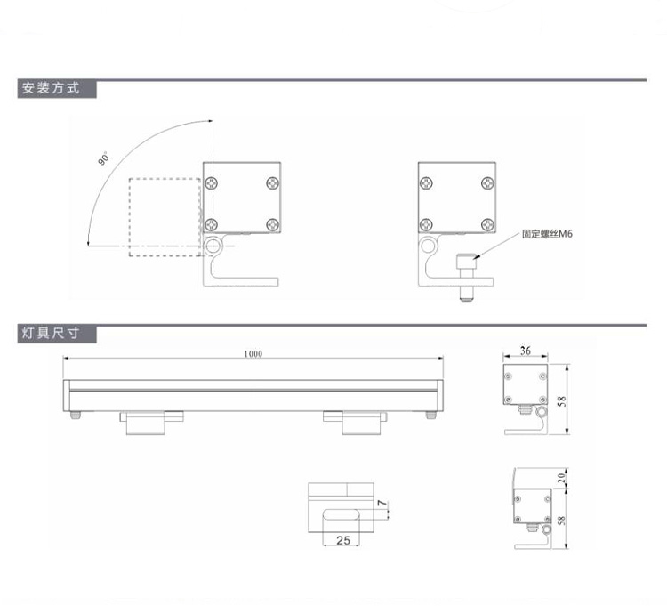 LED wall washing lamp strip spotlight LX-XQD-26 for Radixing structural waterproof aluminum profile outdoor engineering project