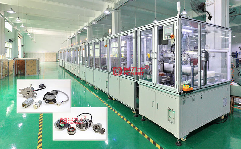 Intelligent assembly equipment for motor rear cover, only one person is required to operate - Helix