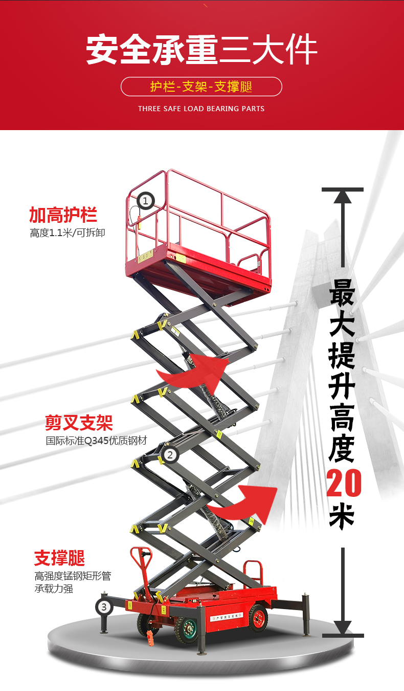 Mobile lifting platform truck 【 Huaju 】 4-18 meter hydraulic lifting operation platform