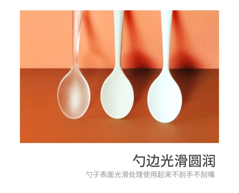 Disposable dessert spoon, plastic single pack jelly pudding spoon, custom thickened frosted yogurt ice cream spoon