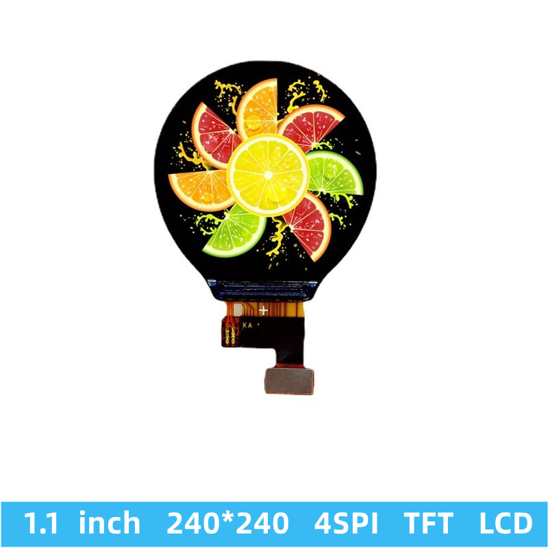 Manufacturer's 1.1 inch TFT screen, 240X240 LCD display screen, small size IPS LCD module, LCD watch screen