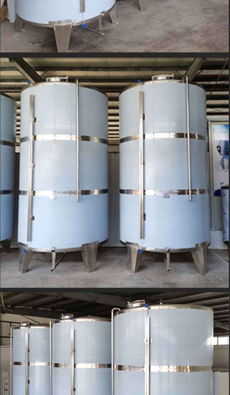 Large stainless steel storage tank, chemical storage tank, food liquid storage, double layer insulation, corrosion resistance, 15 cubic meters