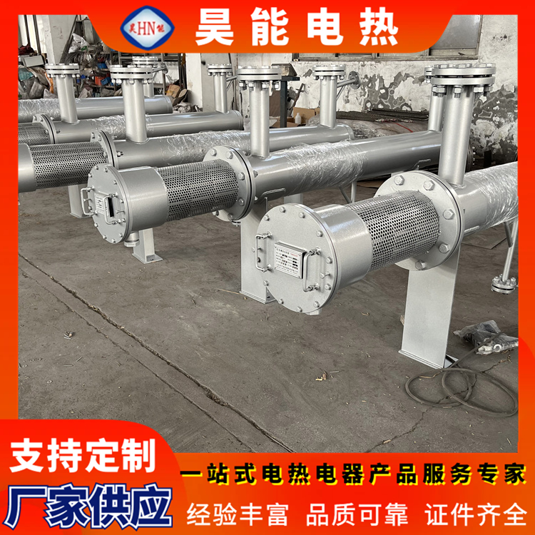 Industrial horizontal pipeline heating equipment with diverse specifications for flue gas and exhaust gas treatment heaters supports customization