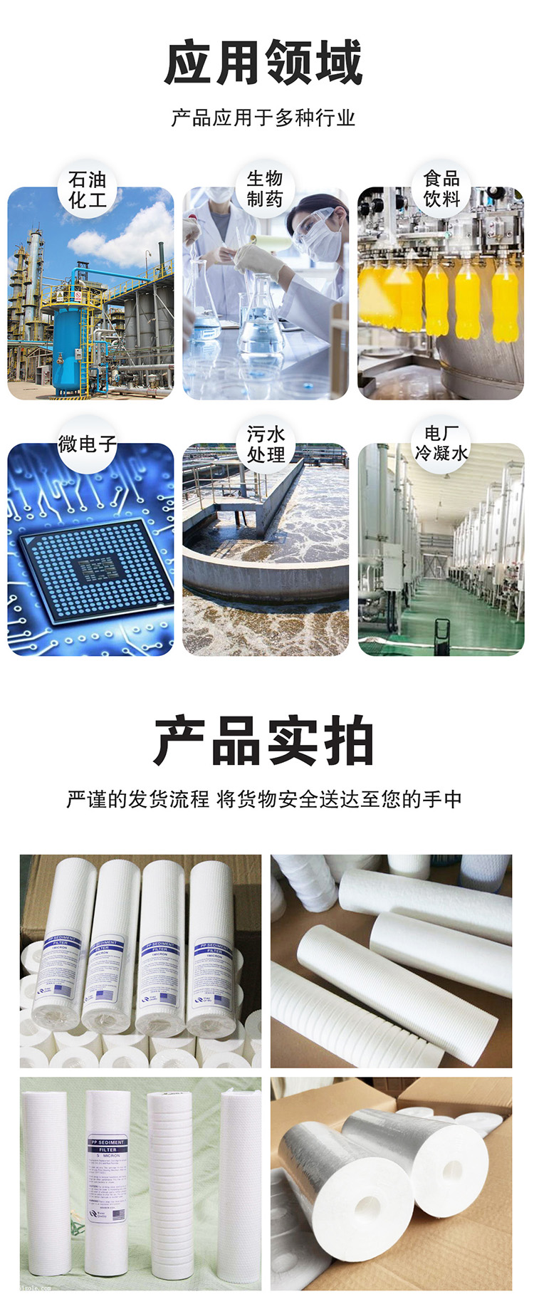 Haite Filter Water Treatment Purification 10 inch Melt Blown Filter Element with Framework Corrosion Resistance