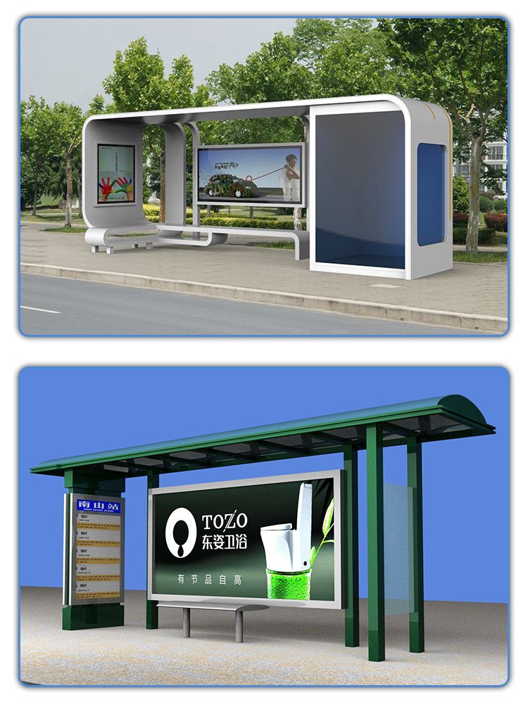 Free design of outdoor intelligent electronic bus stop shelters with innovative shipping styles across the country