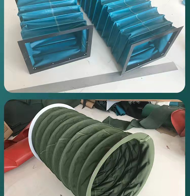 High temperature resistant flexible connection square telescopic air duct and flexible air duct are customized according to working conditions