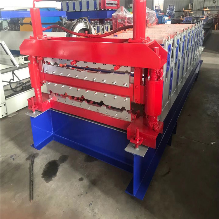 Fully automatic 840-900 double-layer color steel tile equipment, manufactured by Longxing with a dual purpose high-speed tile pressing machine