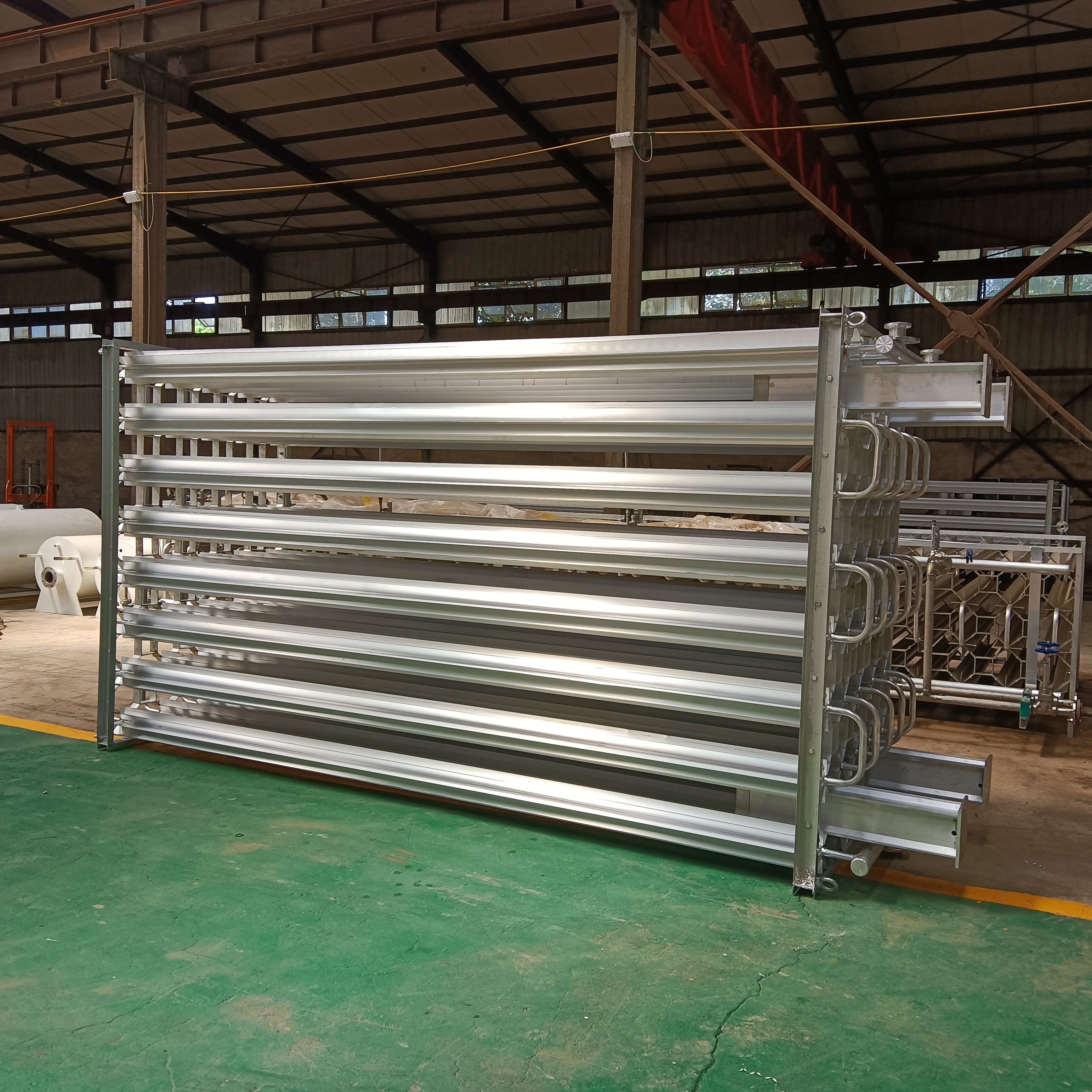 Supply 500 cubic meters of air heated vaporizer, lng vaporizer, aluminum alloy material, thickened fins, stable performance