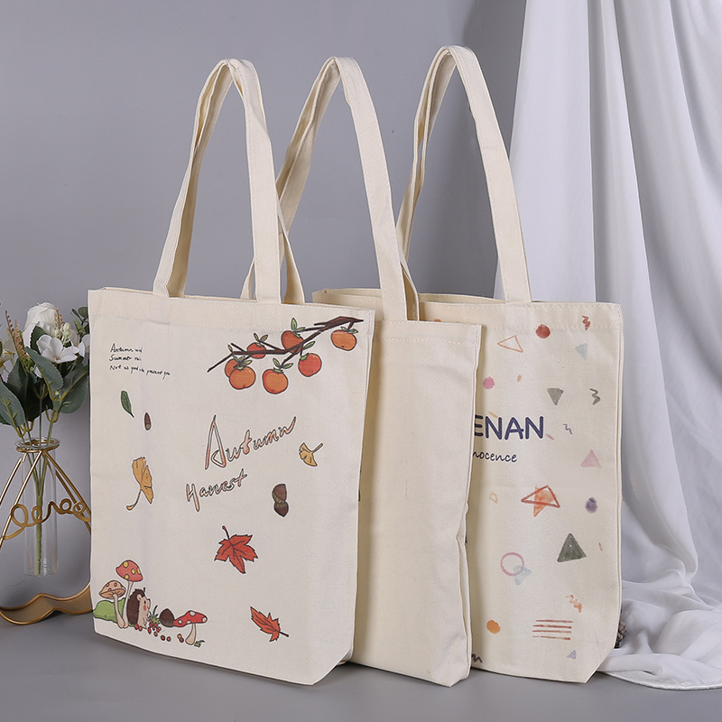 Customization of canvas bags, portable spot canvas shopping bags, wholesale, customizable patterns, canvas bag manufacturers