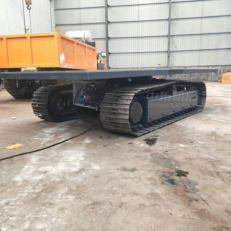 Crawler chassis, rubber hydraulic motor, traveling, middle extension motor, reducer, steel, speed 3-5 km/h