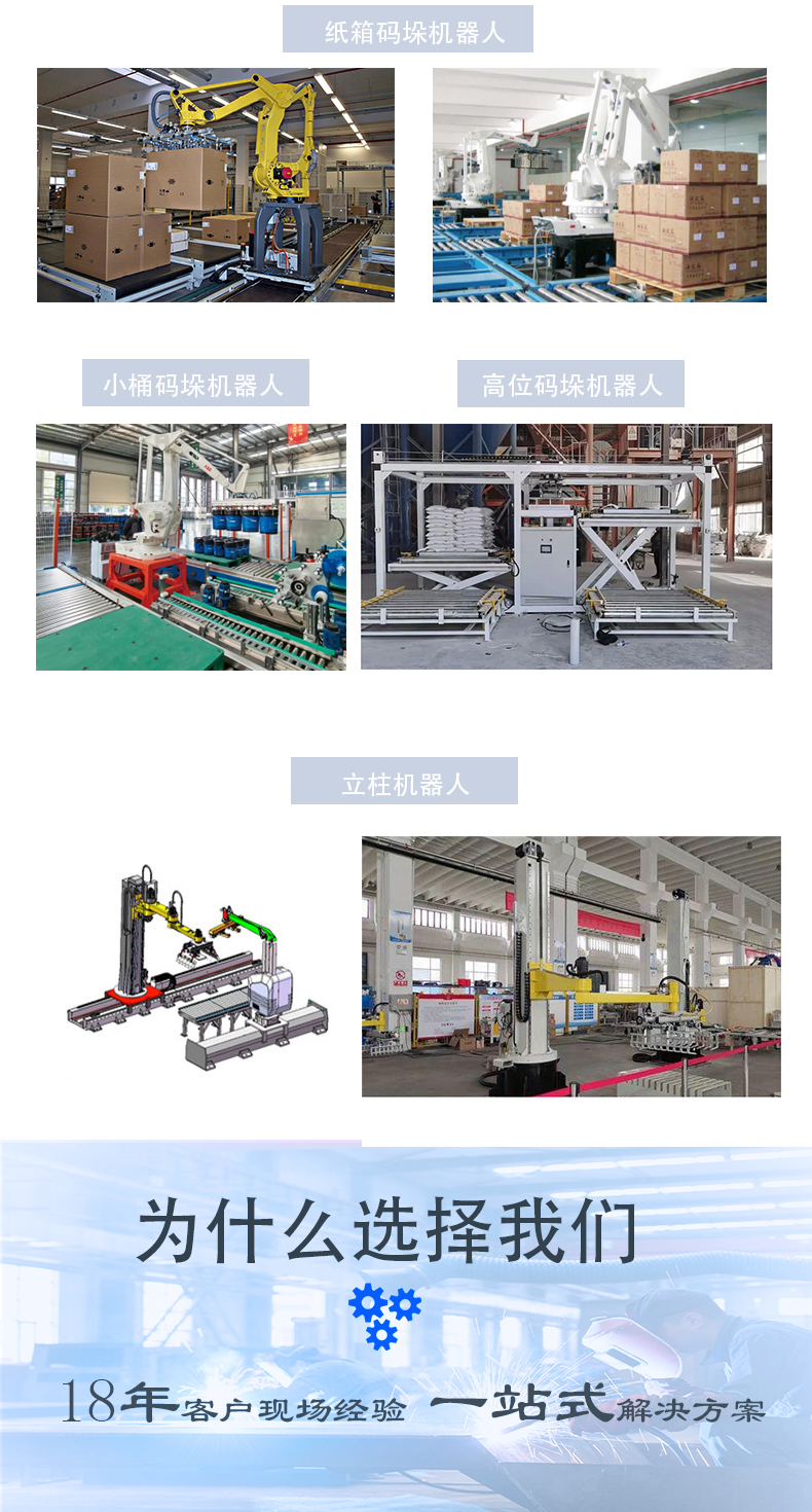 Stacker crane, fully automatic cardboard box stacking robot, chemical logistics handling, customized high-level stacking and packaging production line