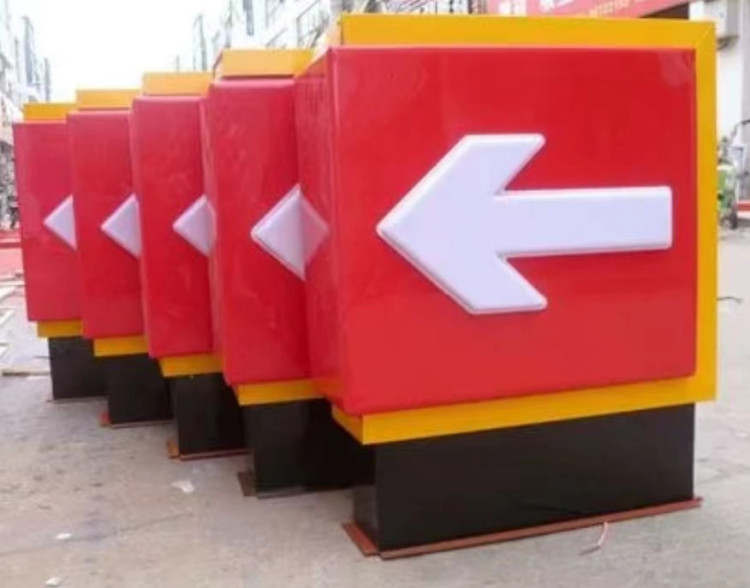 加油站进出口发光字悬挂灯箱 LOGO檐口标识 支持定制