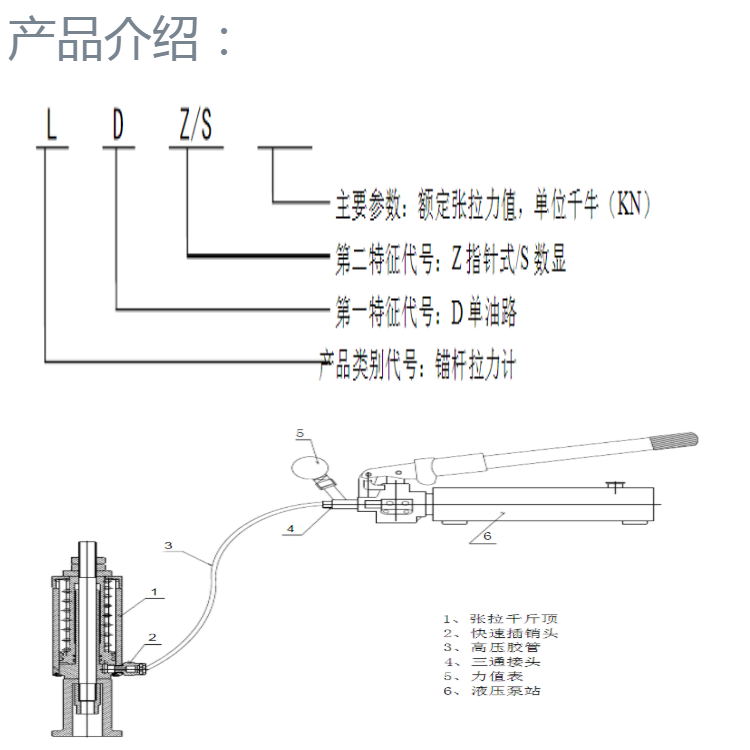 LDZ300 Pointer Pullout Instrument for Anchor Rod Tension Gauge Used in Yunico Coal Mine