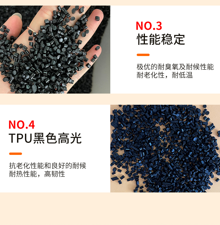 TPU semi transparent particle injection molding grade high elastic and wear-resistant thermoplastic elastomer TPU 95 degree semi transparent recycled material