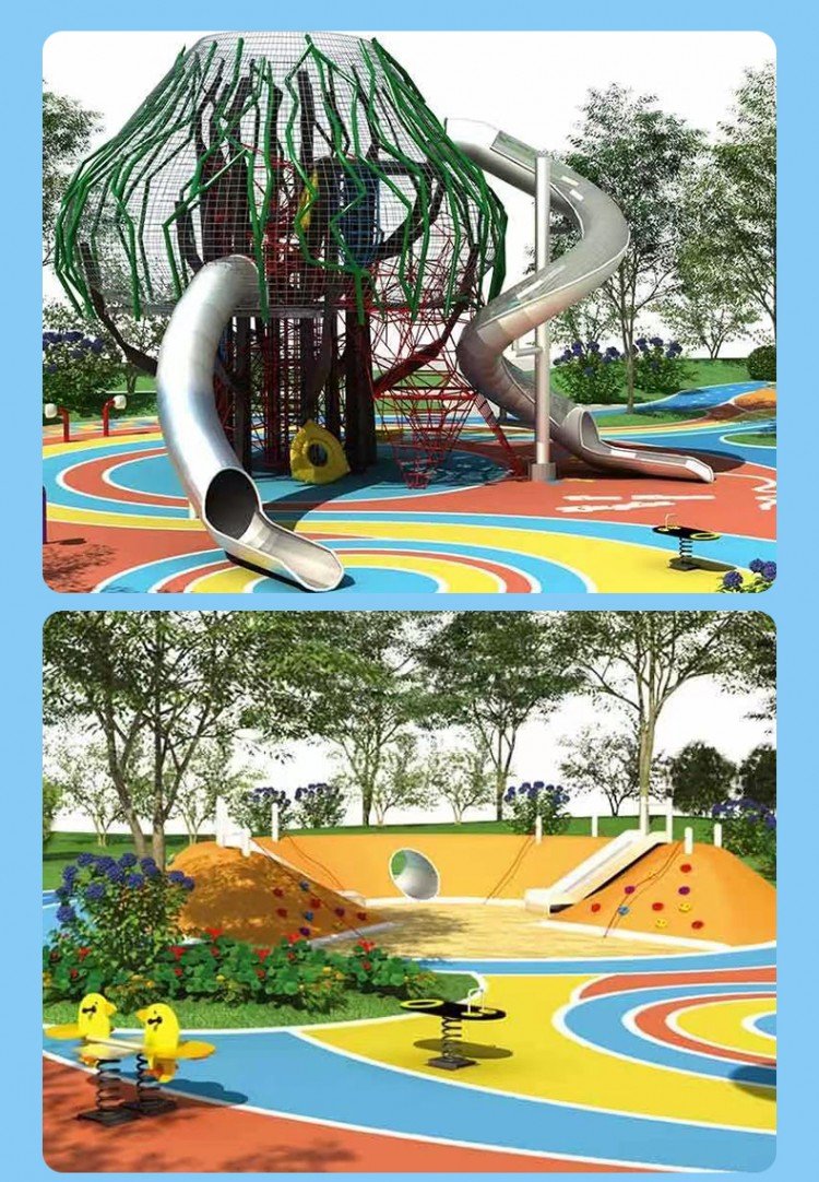 Non standard customized large-scale stainless steel slide theme park to create a manufacturer of unpowered amusement equipment and outdoor facilities