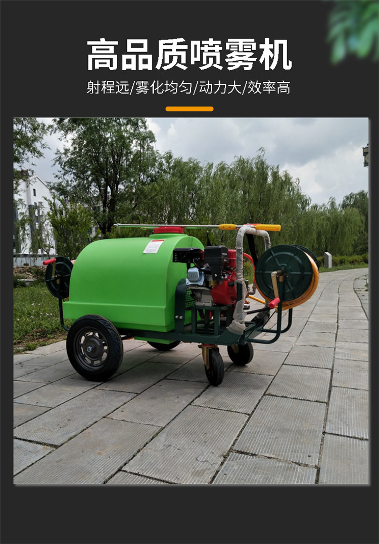 300L gasoline powered manual pesticide sprayer, vegetable greenhouse insecticide spray machine, pig farm high-pressure cleaning and disinfection