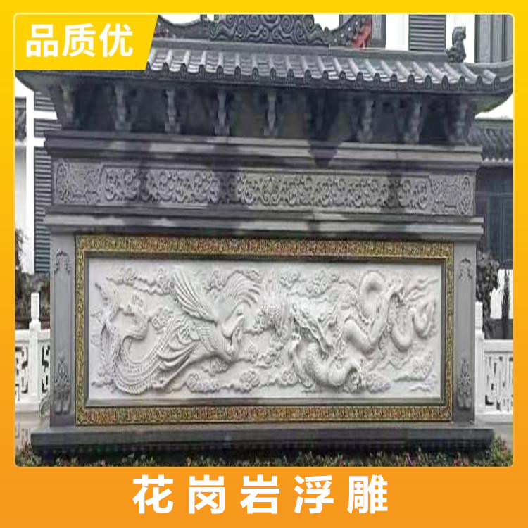 Blue stone carving, animal sculpture, traditional craftsmanship, granite mural carving, customized size according to needs