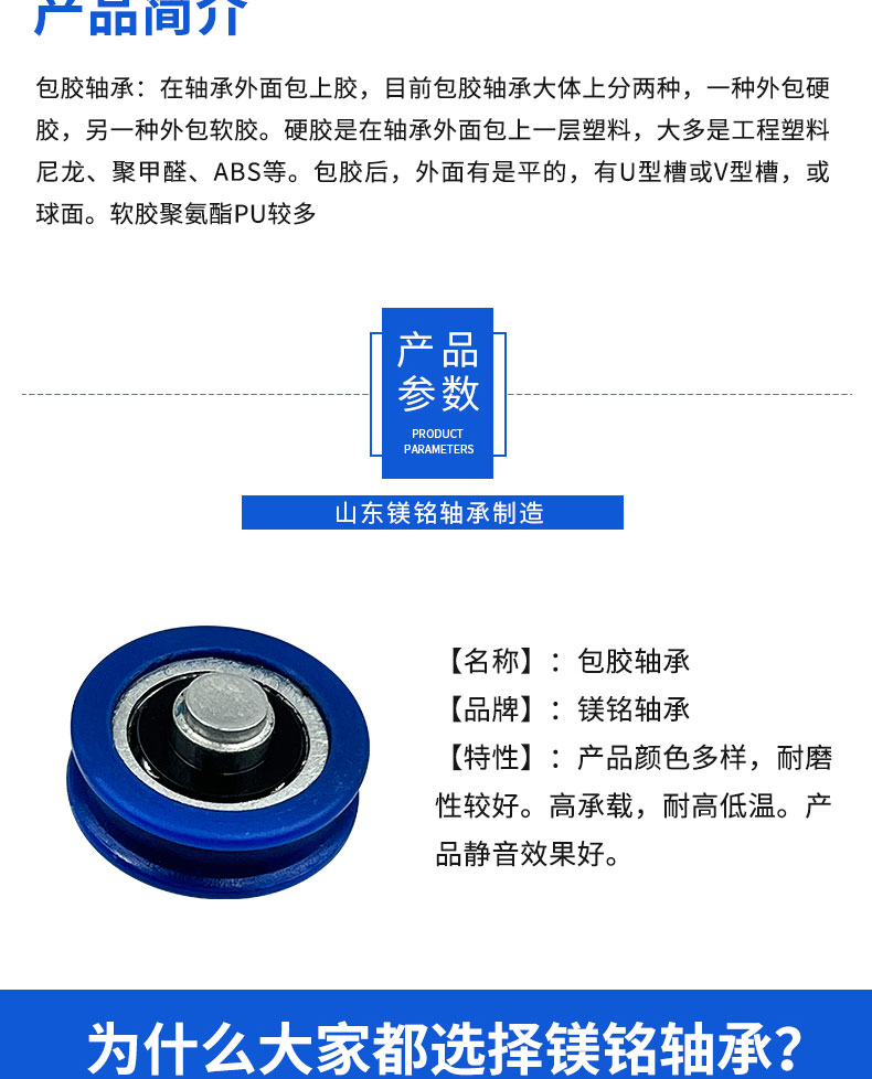 MEMINB rubber coated polyethylene bearing 623ZZ plastic sliding door casters toy bearing