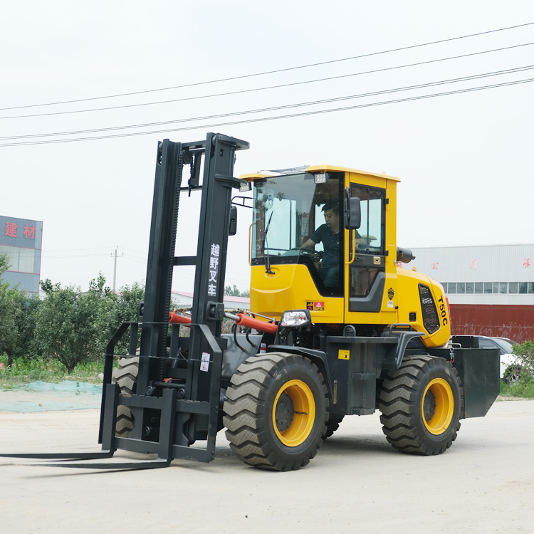 Forklift, 3-ton diesel stacker, handling and loading truck, 4-ton fuel four-wheel drive off-road forklift