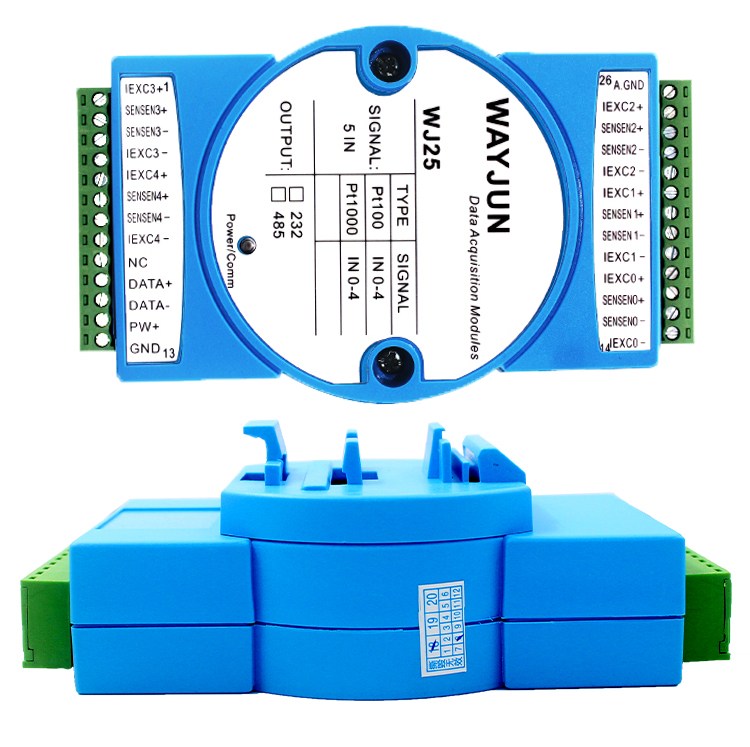 八路4-20mA电流转网口以太网Modbus TCP网络数据采集IO模块维君瑞