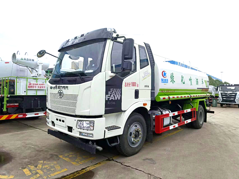 Jiefang J6 Chengli 15 square green spray truck 12 ton sprinkler truck can be equipped with fog gun machine and electronic sprinkler