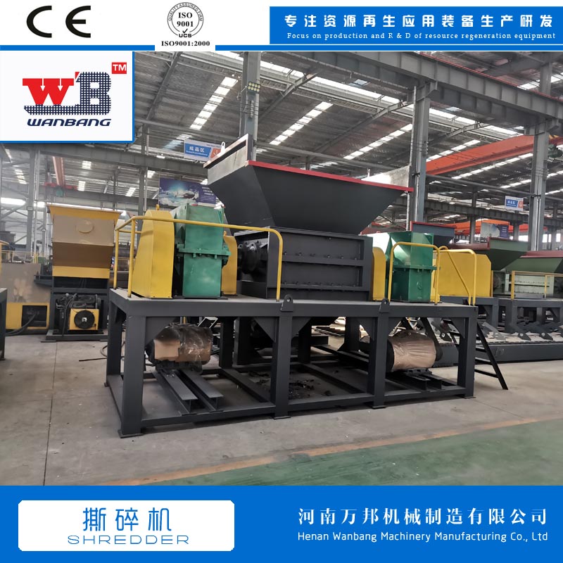 Camel shredder, plastic waste crusher, Wanbang 1600 dual axis straw crusher