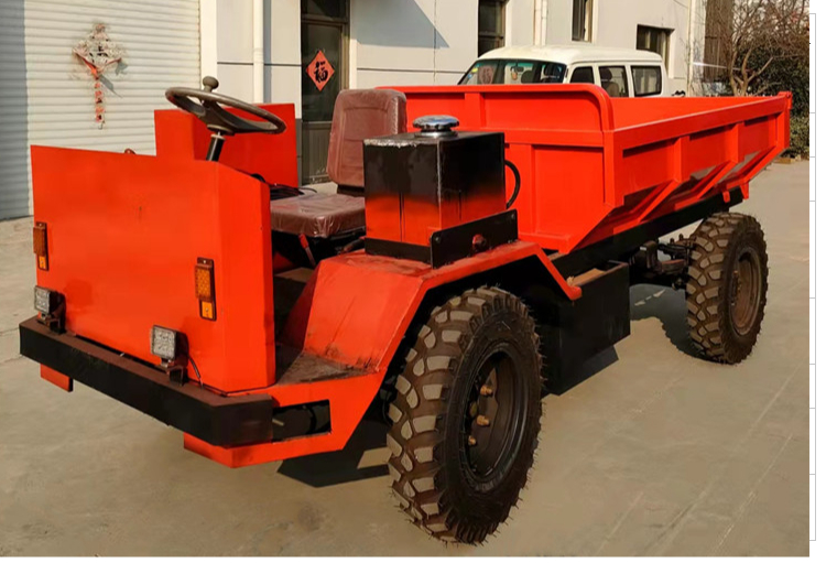 Underground self dumping four wheel electric four wheel truck mining material transportation engineering Tipper truck thickening material